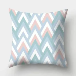 The Cushion Corner Bettzeug-Geometrisches hellblaues Kissenbezug-Set - Nordische dekorative Bettwäsche