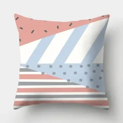 The Cushion Corner Bettzeug-Geometrisches hellblaues Kissenbezug-Set - Nordische dekorative Bettwäsche