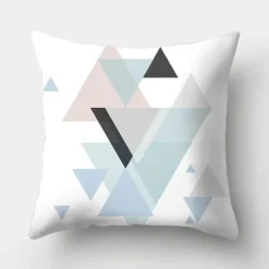 The Cushion Corner Bettzeug-Geometrisches hellblaues Kissenbezug-Set - Nordische dekorative Bettwäsche