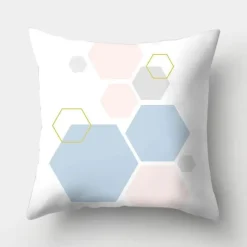 The Cushion Corner Bettzeug-Geometrisches hellblaues Kissenbezug-Set - Nordische dekorative Bettwäsche