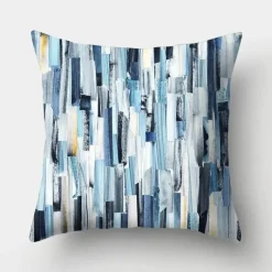 The Cushion Corner Bettzeug-Geometrisches hellblaues Kissenbezug-Set - Nordische dekorative Bettwäsche