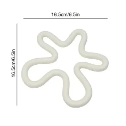 Tom Küche & Esszimmer-Geometrisches Silikon-Tischset mit rutschfesten Untersetzern und hitzebeständigem Topflappen