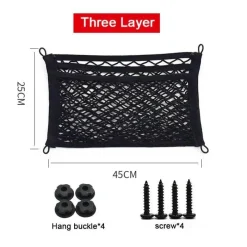 Wild u0026 Free Gear Autozubehör|Automobilindustrie-Gepäcknetz-Organizer – Dehnbare Netz-Aufbewahrungslösung fürs Auto