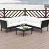Nomad Gear Camping Im Freien|Outdoor & Garten-Gepolstertes Gartensofa-Set - 6-teiliges Ecksofa mit Tisch