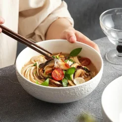 Elegance at the Table Küche & Esszimmer-Geprägte Keramikschale – Dekoratives Geschirr für die Inneneinrichtung