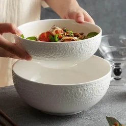 Elegance at the Table Küche & Esszimmer-Geprägte Keramikschale – Dekoratives Geschirr für die Inneneinrichtung