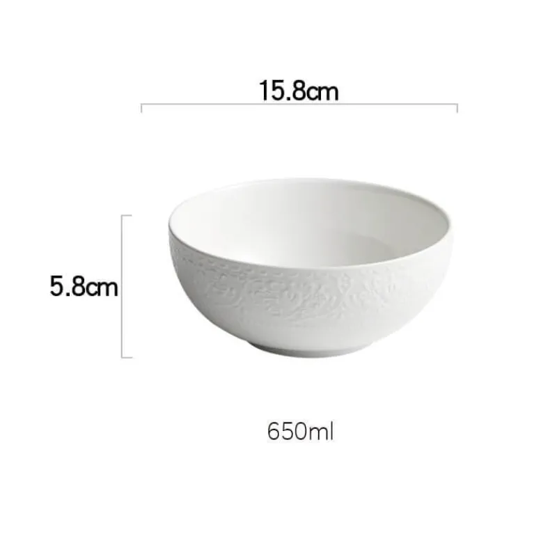 Elegance at the Table Küche & Esszimmer-Geprägte Keramikschale – Dekoratives Geschirr für die Inneneinrichtung