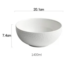 Elegance at the Table Küche & Esszimmer-Geprägte Keramikschale – Dekoratives Geschirr für die Inneneinrichtung