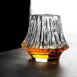 Feast Essentials Küche & Esszimmer-Geripptes Trinkglas – Elegantes Akashi-Trinkgeschirr