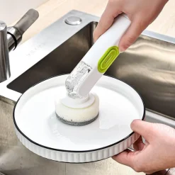 The Culinary Kit Küche & Esszimmer-Geschirrbürste mit Seifenspender – Küchenreinigungswerkzeug