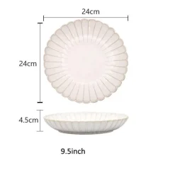 Elegance at the Table Küche & Esszimmer-Geschirrset aus weiß glasierter Keramik – Elegante Geschirrkollektion