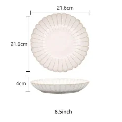 Elegance at the Table Küche & Esszimmer-Geschirrset aus weiß glasierter Keramik – Elegante Geschirrkollektion