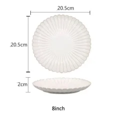 Elegance at the Table Küche & Esszimmer-Geschirrset aus weiß glasierter Keramik – Elegante Geschirrkollektion