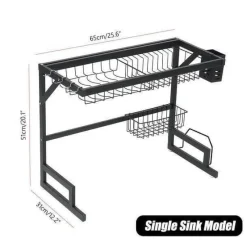 Cozy Living Küche & Esszimmer|Möbel-Geschirrständer aus Edelstahl für die Spüle – Küchenorganizer und Abtropffläche