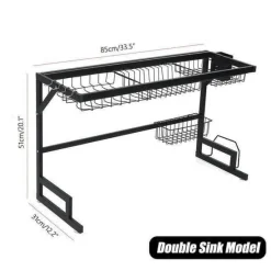 Cozy Living Küche & Esszimmer|Möbel-Geschirrständer aus Edelstahl für die Spüle – Küchenorganizer und Abtropffläche