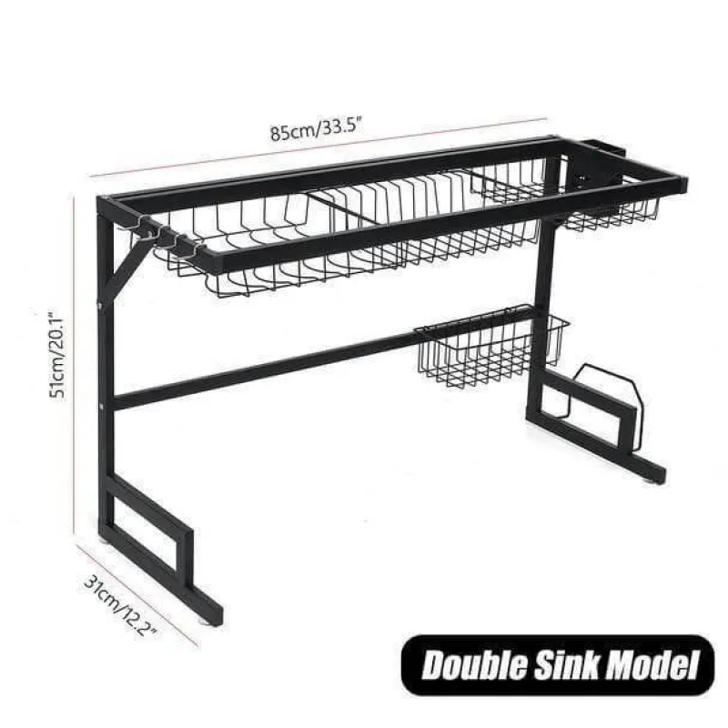 Cozy Living Küche & Esszimmer|Möbel-Geschirrständer aus Edelstahl für die Spüle – Küchenorganizer und Abtropffläche