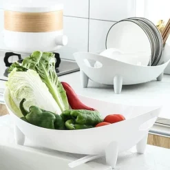 The Decor Haven Küche & Esszimmer-Geschirrständer-Organizer – Küchenabtropfgestell für Geschirr