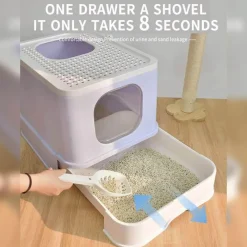 Decor Haustierzubehör-Geschlossene Katzentoilette – Geruchskontrolle, Anti-Spritz-Design