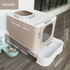 Decor Haustierzubehör-Geschlossene Katzentoilette – Geruchskontrolle, Anti-Spritz-Design