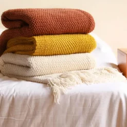 Cozy Haven Bettzeug-Gestrickte Ananas-Überwurfdecke - Nordisches Sofadekor