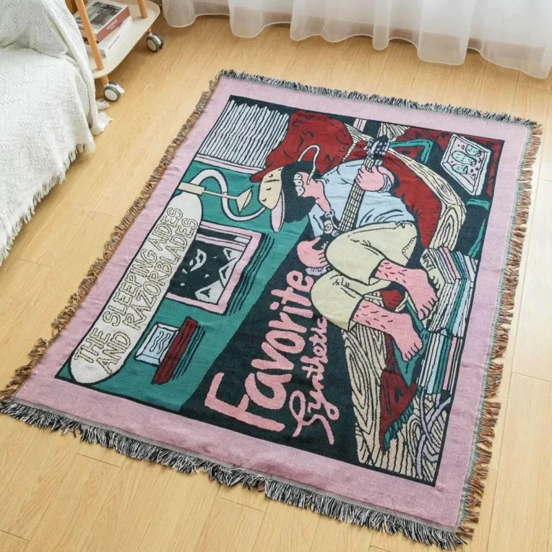 Snug u0026 Soft Bettzeug-Gestrickte Gobelindecke – Leichte, luxuriöse Dekodecke für das Wohnzimmer im Freien