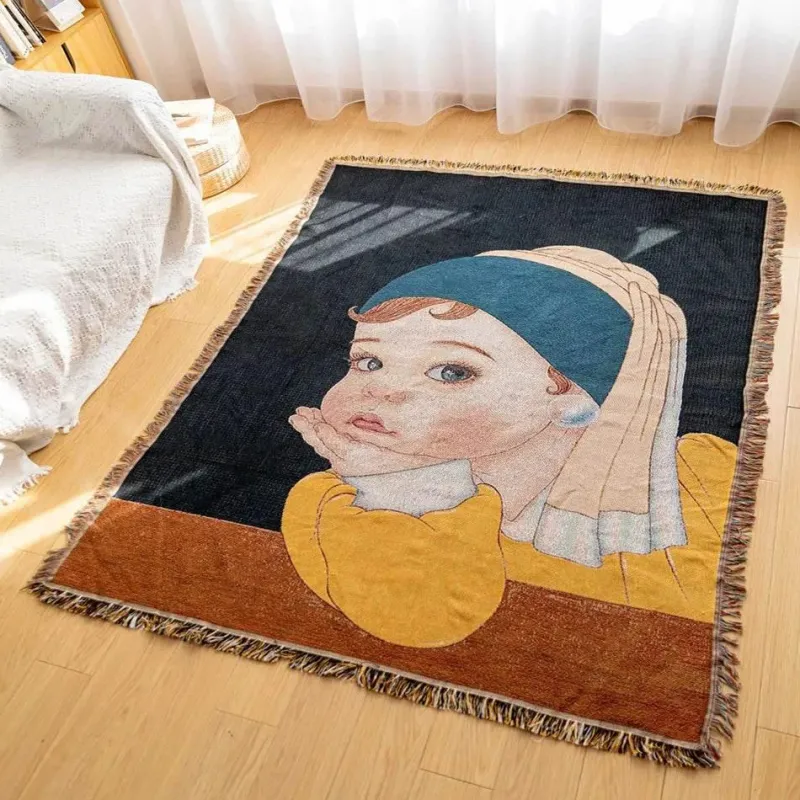 Snug u0026 Soft Bettzeug-Gestrickte Gobelindecke – Leichte, luxuriöse Dekodecke für das Wohnzimmer im Freien