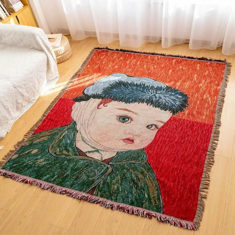 Snug u0026 Soft Bettzeug-Gestrickte Gobelindecke – Leichte, luxuriöse Dekodecke für das Wohnzimmer im Freien