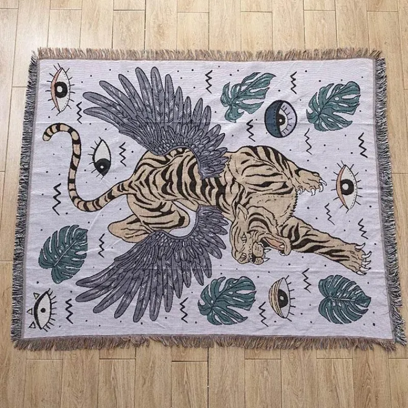 Snug u0026 Soft Bettzeug-Gestrickte Gobelindecke – Leichte, luxuriöse Dekodecke für das Wohnzimmer im Freien