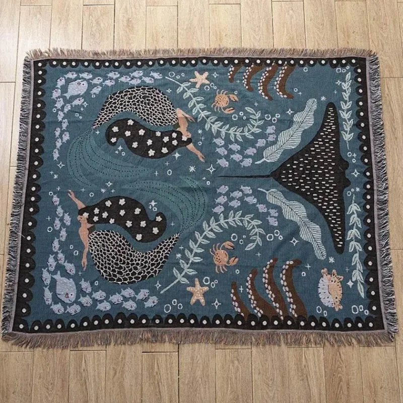 Snug u0026 Soft Bettzeug-Gestrickte Gobelindecke – Leichte, luxuriöse Dekodecke für das Wohnzimmer im Freien