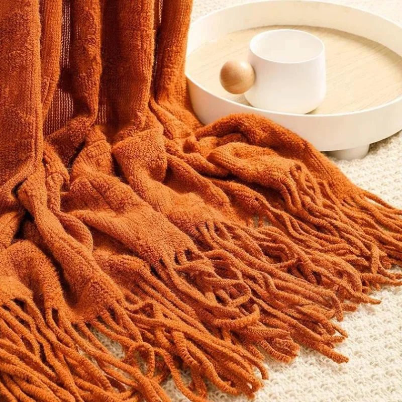 Wrap u0026 Relax Bettzeug-Gestrickte Sofadecke – gemütlicher, einfarbiger Überwurf für Zuhause und unterwegs