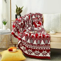 Wrap u0026 Relax Bettzeug-Gestrickte Weihnachtsbaumdecke - Festliche Weihnachtsdekoration