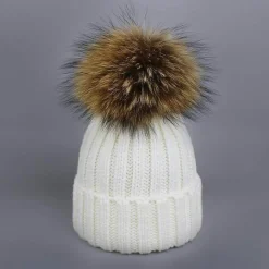 The Decor Haven Babykleidung|Babykleidung-Gestricktes Pelzmütze- und Schal-Set – kuschelige Winteraccessoires