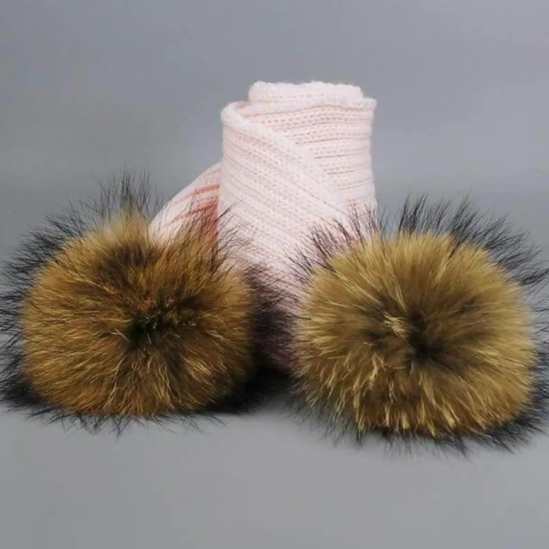 The Decor Haven Babykleidung|Babykleidung-Gestricktes Pelzmütze- und Schal-Set – kuschelige Winteraccessoires