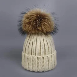 The Decor Haven Babykleidung|Babykleidung-Gestricktes Pelzmütze- und Schal-Set – kuschelige Winteraccessoires