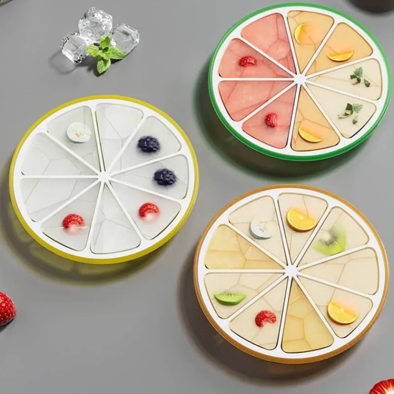 Decor Küche & Esszimmer-Gewellte Silikon-Eiswürfelform – Dekorative Eisschale für Partys