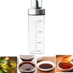 Tom Küche & Esszimmer-Gewürz- und Soßenflaschen-Set aus Glas zur Aufbewahrung in der Küche