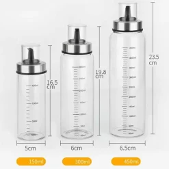 Tom Küche & Esszimmer-Gewürz- und Soßenflaschen-Set aus Glas zur Aufbewahrung in der Küche