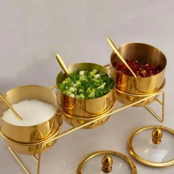 Elegance at the Table Küche & Esszimmer-Gewürzdosen-Set aus Edelstahl – Küchenaufbewahrung für Zucker, Salz, Grillzubehör