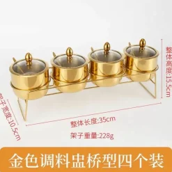 Elegance at the Table Küche & Esszimmer-Gewürzdosen-Set aus Edelstahl – Küchenaufbewahrung für Zucker, Salz, Grillzubehör