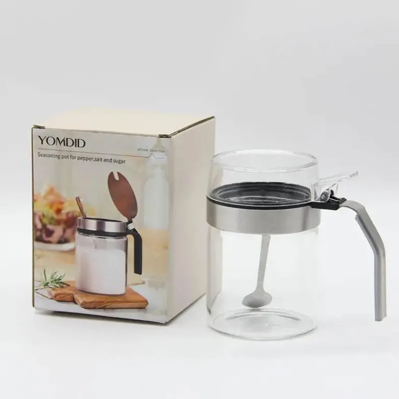 Tom Küche & Esszimmer-Gewürzglas aus Glas mit PP-Deckel – langlebiger Gewürzbehälter für die Küche für Kräuter und Gewürze