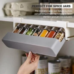 Space Savvy Küche & Esszimmer-Gewürz-Organizer für unter das Regal – Aufbewahrungslösung für Gewürze in der Küche