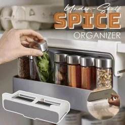 Space Savvy Küche & Esszimmer-Gewürz-Organizer für unter das Regal – Aufbewahrungslösung für Gewürze in der Küche