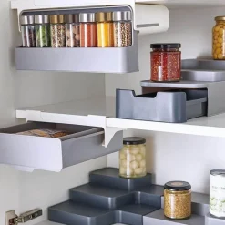 Space Savvy Küche & Esszimmer-Gewürz-Organizer für unter das Regal – Aufbewahrungslösung für Gewürze in der Küche