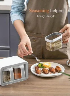 Space Savvy Küche & Esszimmer-Gewürz-Organizer zur Wandmontage – Gewürzregal mit mehreren Gittern