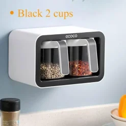 Space Savvy Küche & Esszimmer-Gewürz-Organizer zur Wandmontage – Gewürzregal mit mehreren Gittern