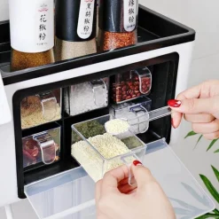 Cozy Living Küche & Esszimmer|Möbel-Gewürz-Organizer-Aufbewahrungsbox - Multifunktionaler Gewürzbehälter