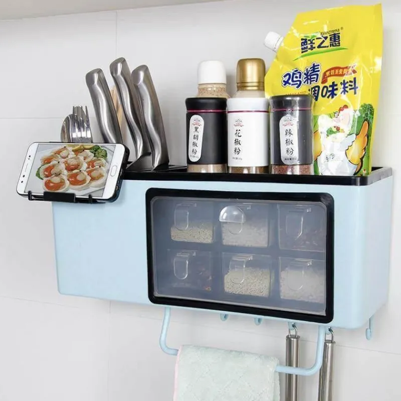 Cozy Living Küche & Esszimmer|Möbel-Gewürz-Organizer-Aufbewahrungsbox - Multifunktionaler Gewürzbehälter