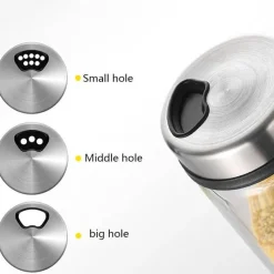 Tom Küche & Esszimmer-Gewürzstreuer aus Glas – Salz- und Pfefferstreuer