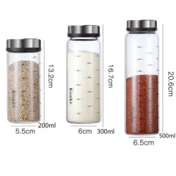 Tom Küche & Esszimmer-Gewürzstreuer aus Glas – Salz- und Pfefferstreuer