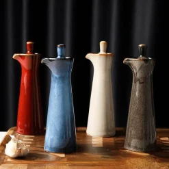 Elegance at the Table Küche & Esszimmer-Gewürztopf aus Keramik – eleganter Spender für Olivenöl, Sojasauce und Essig